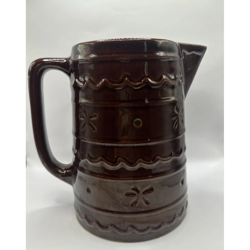 Vtg Marcrest Stoneware Pottery Brown 8
